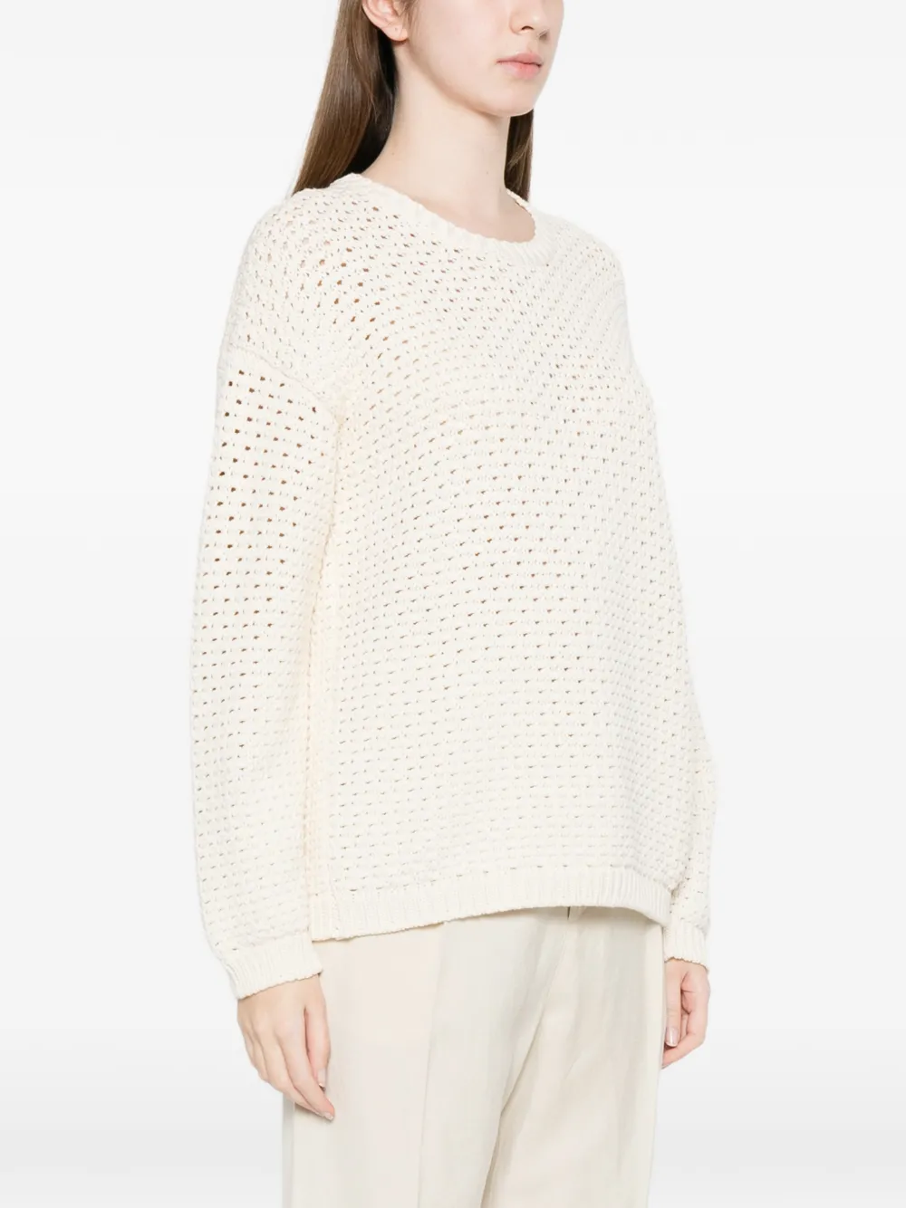 Fabiana Filippi Sweater met ronde hals Beige