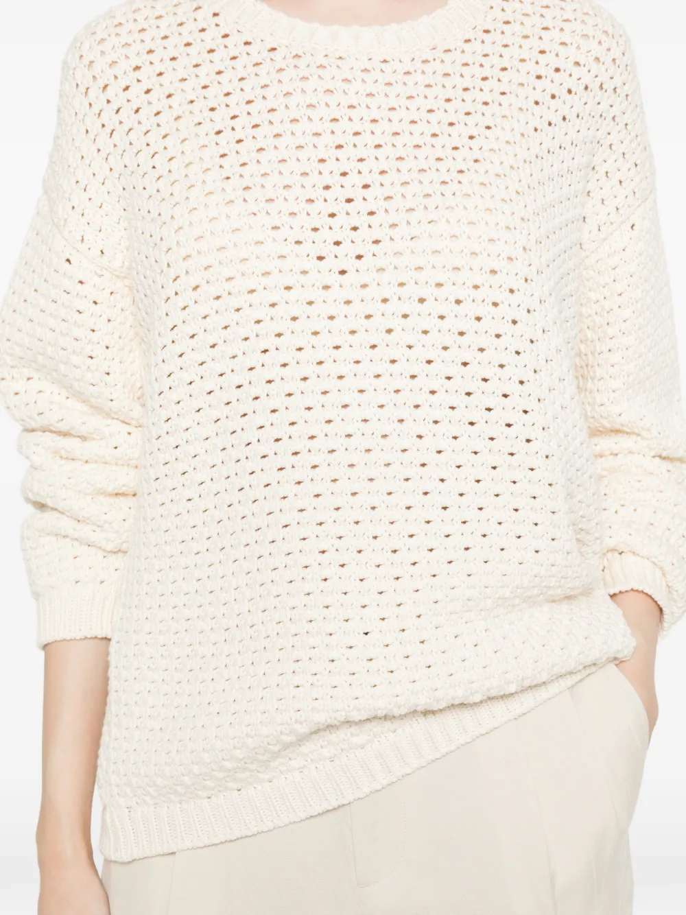 Fabiana Filippi Sweater met ronde hals Beige