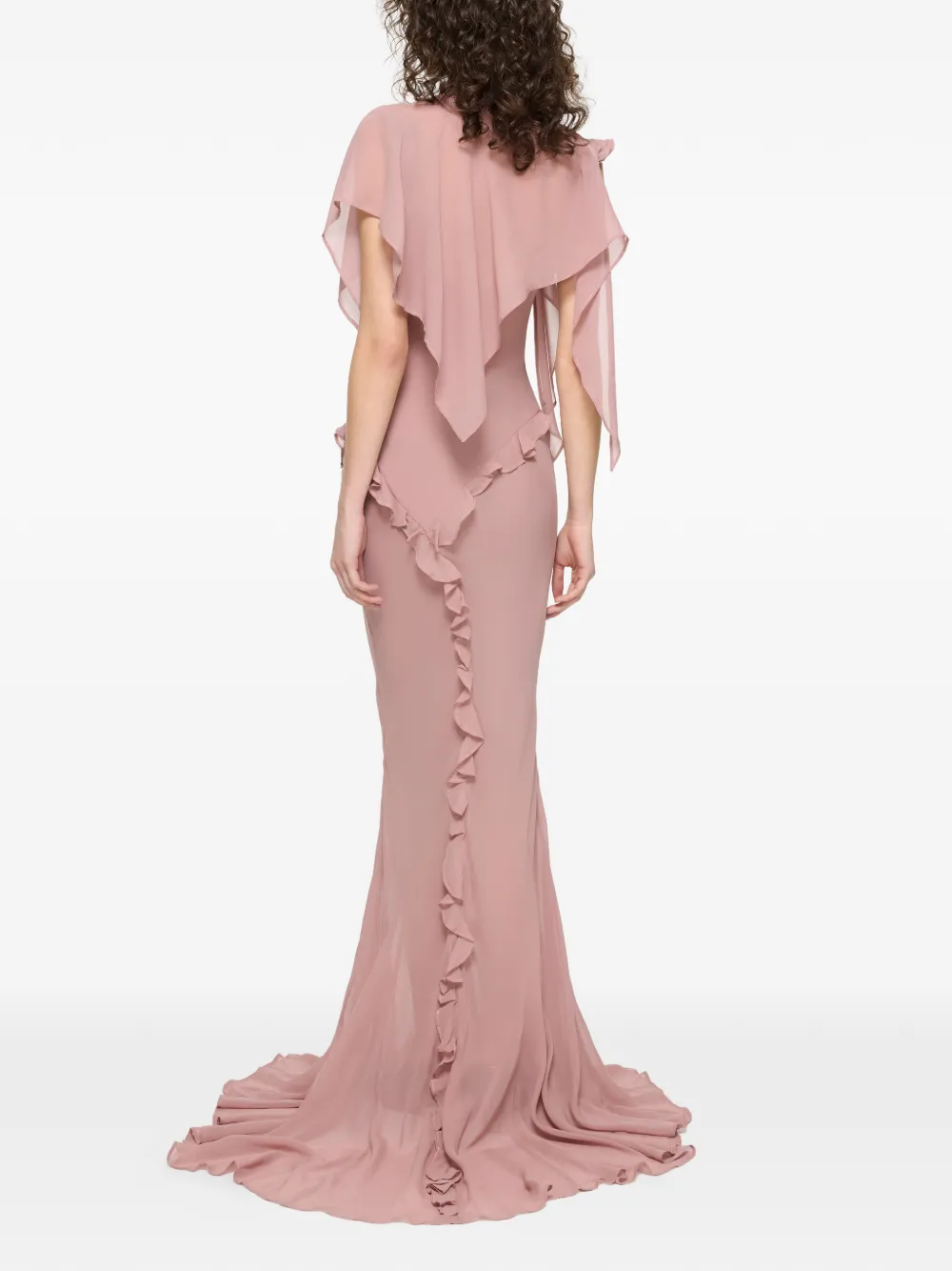 Paris Georgia Maxi-jurk met ruches Roze