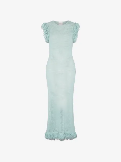 Paris Georgia Kleid aus Mesh mit Fransen