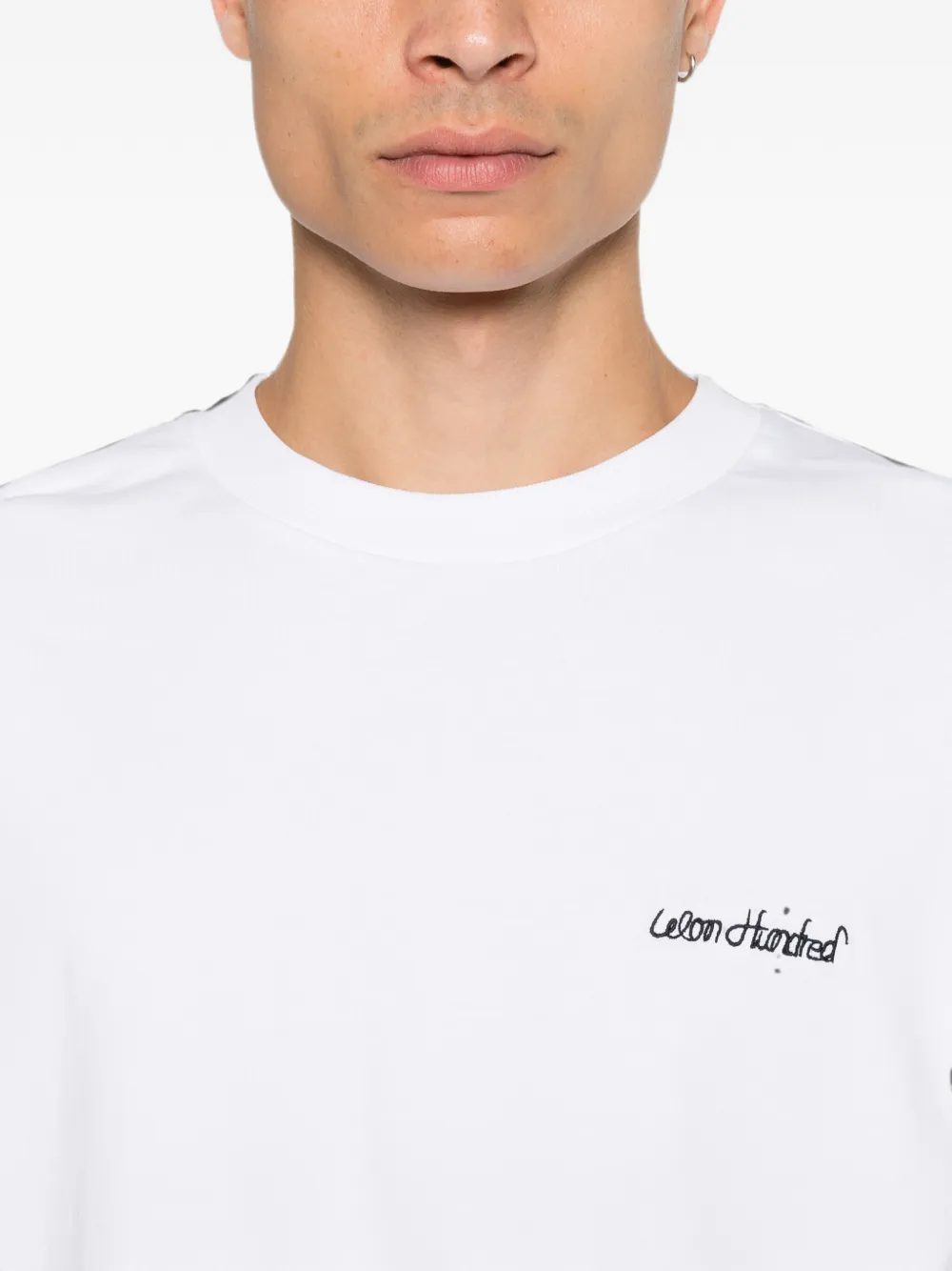 Won Hundred T-shirt met geborduurd logo Wit