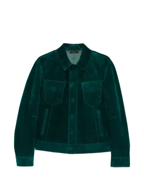 TOM FORD chaqueta de ante con botones