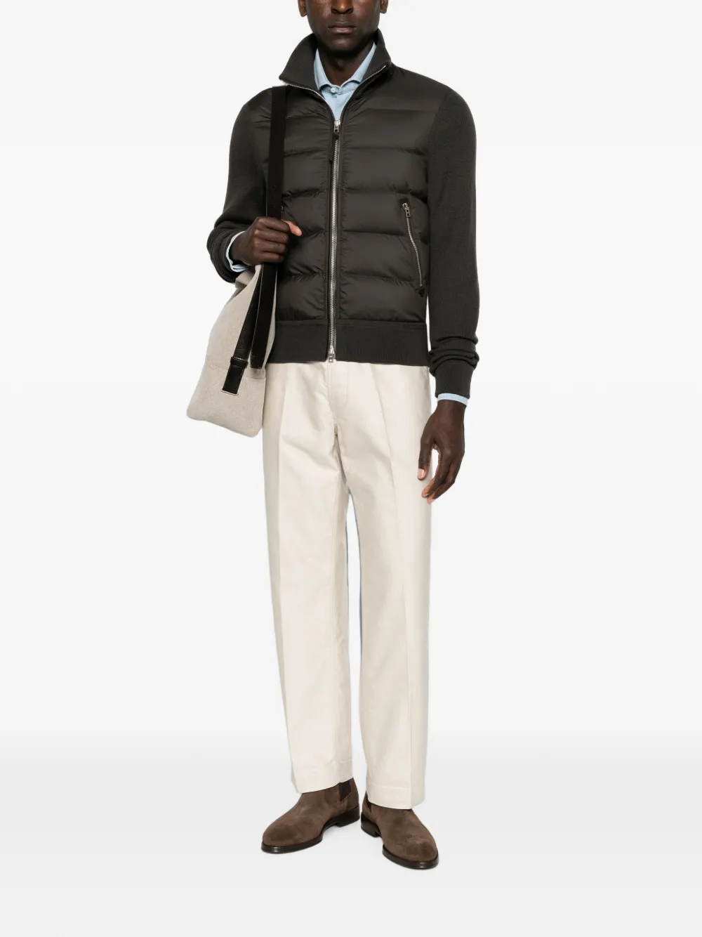 TOM FORD Satijnen cargo broek Beige