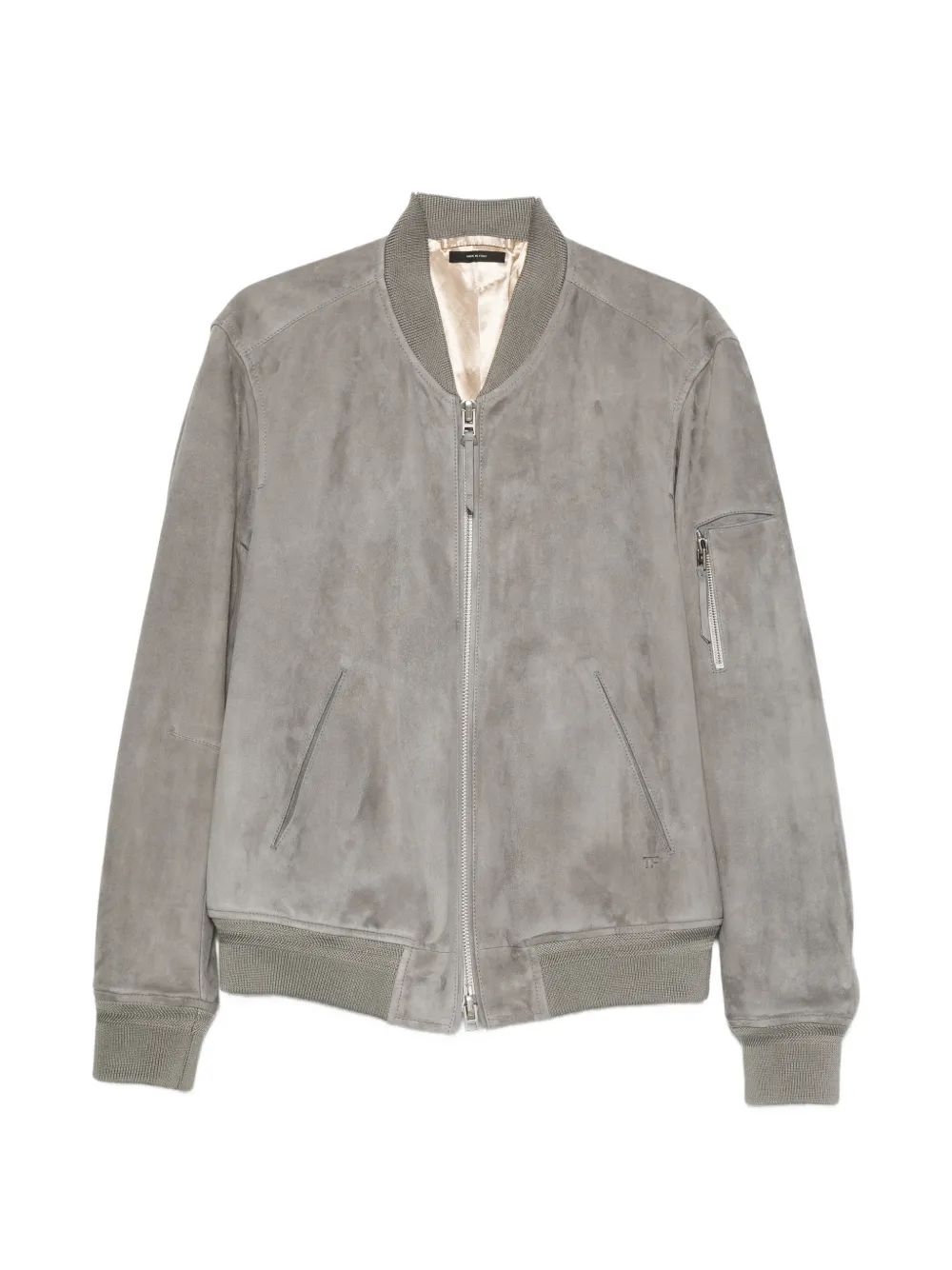 TOM FORD zip-pocket bomber jacket - Grigio
