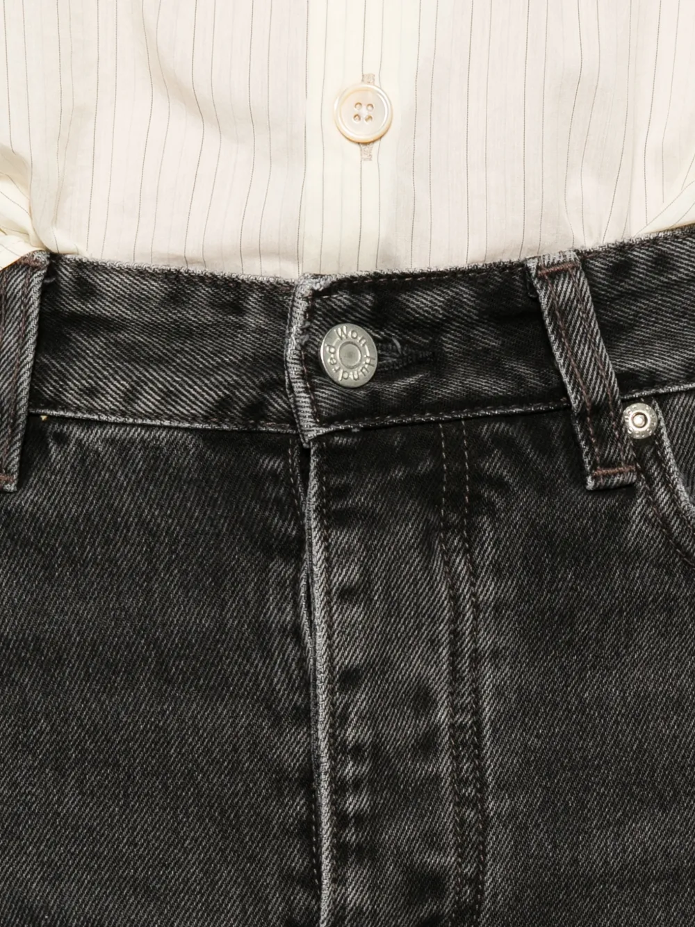 Won Hundred Steve jeans met riemlus Zwart