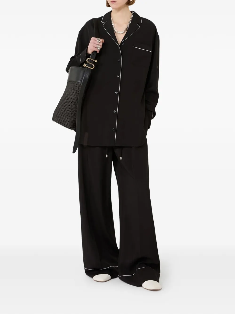  Sportmax Button-up Overshirt - Black 