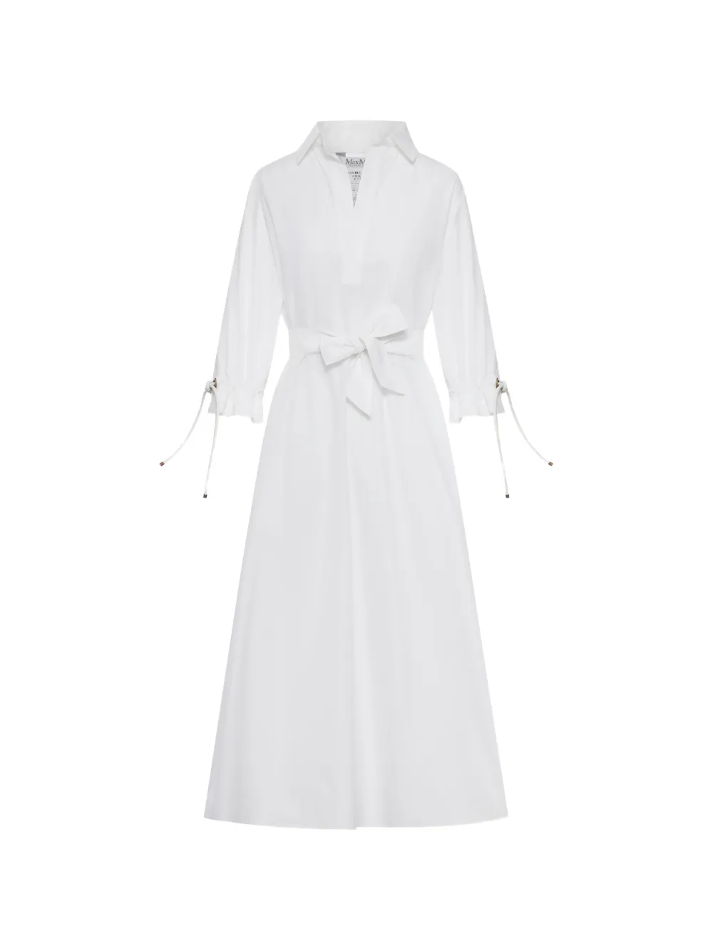 Max Mara cotton midi dress - White