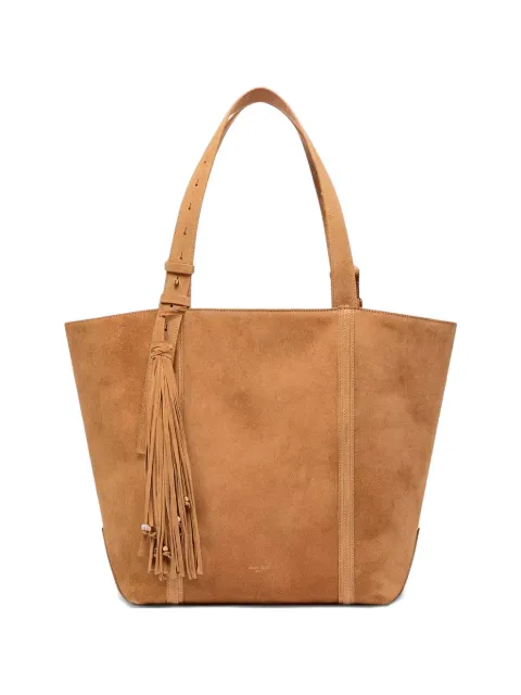 Golden Goose 24/7 East West bag in camel-colored suede with fringes