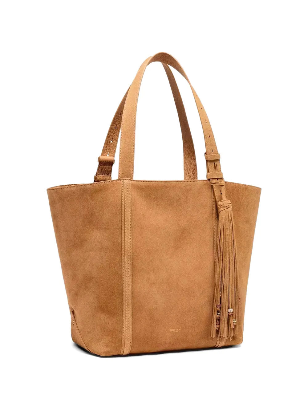 Golden Goose Suède shopper met franje Beige