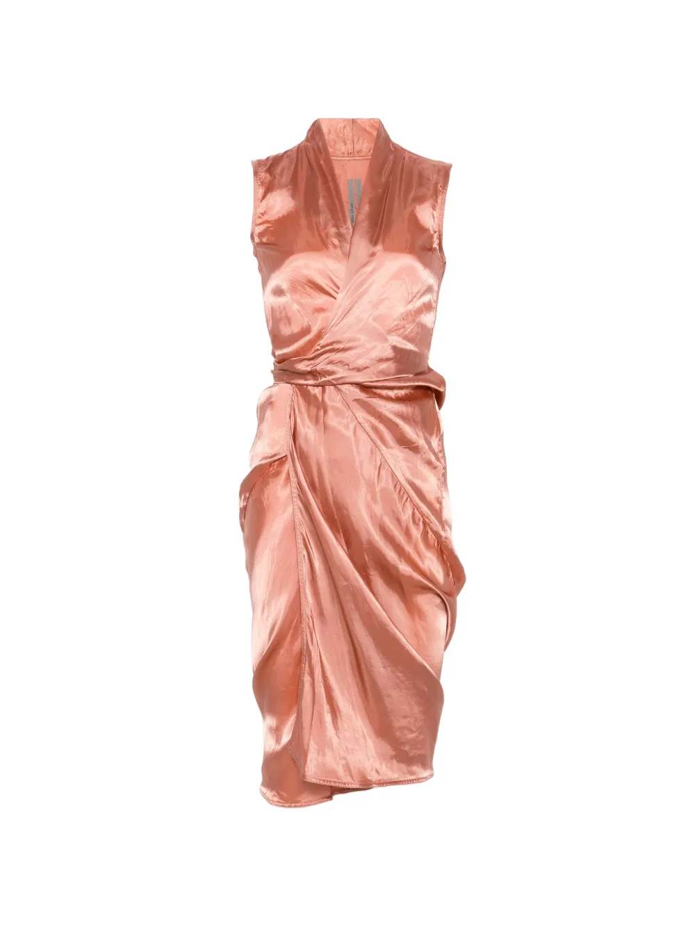 Rick Owens wrap sleeveless midi dress - Rosa