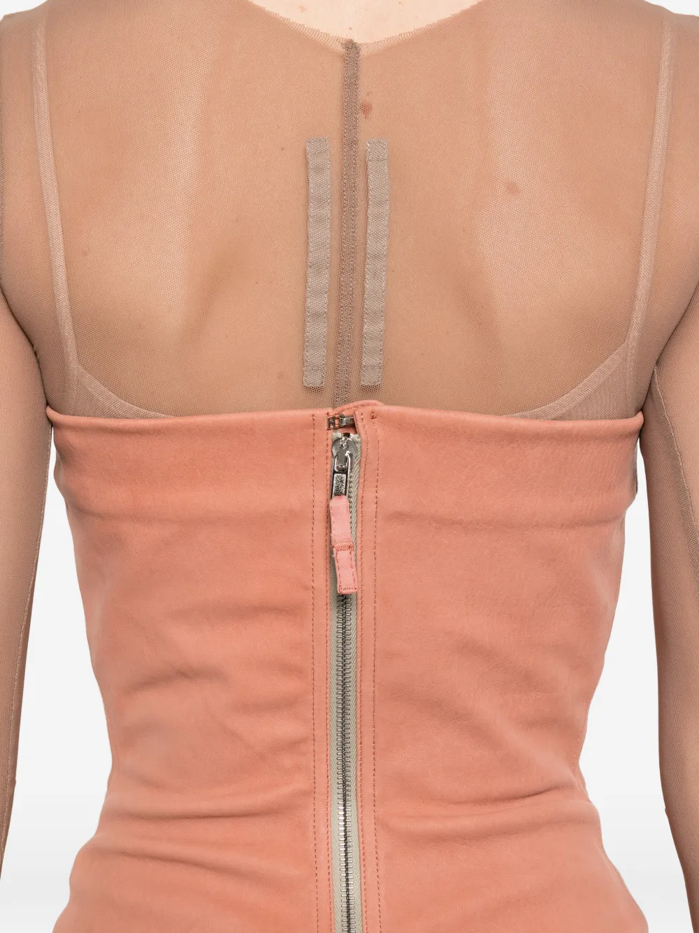 Rick Owens Bustier leren top Oranje