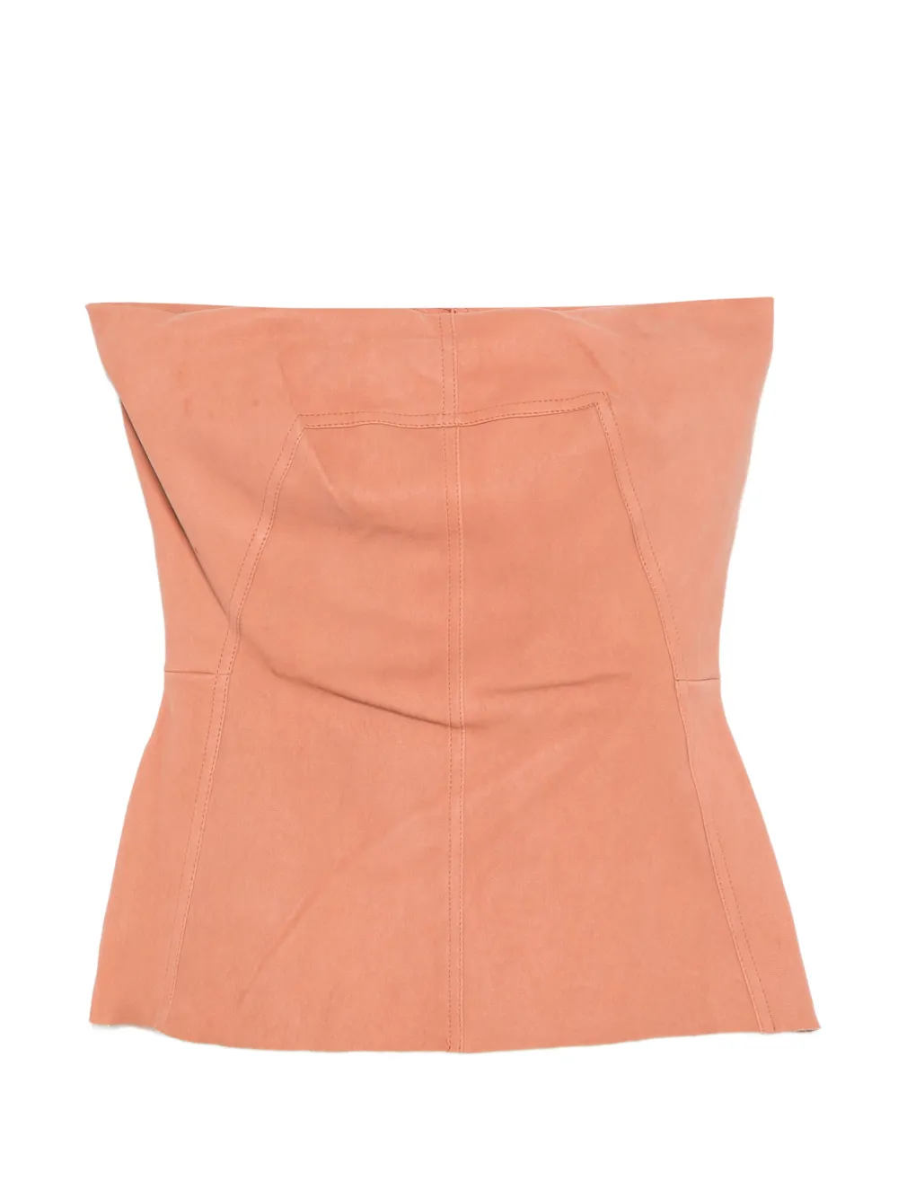 Rick Owens bustier leather top - Arancione