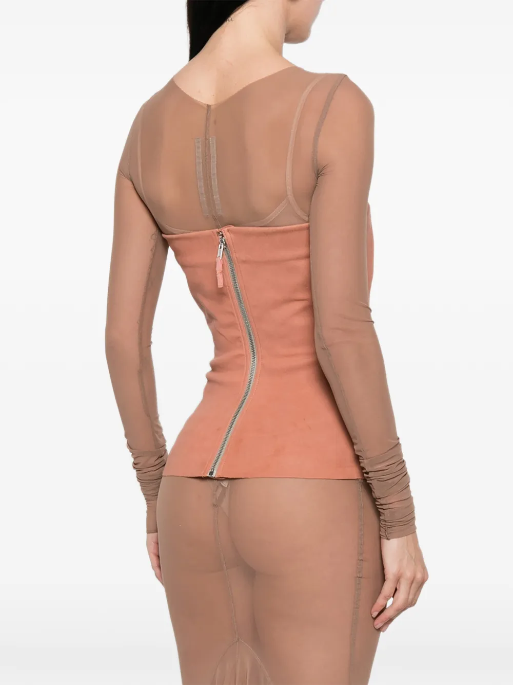 Rick Owens Bustier leren top Oranje