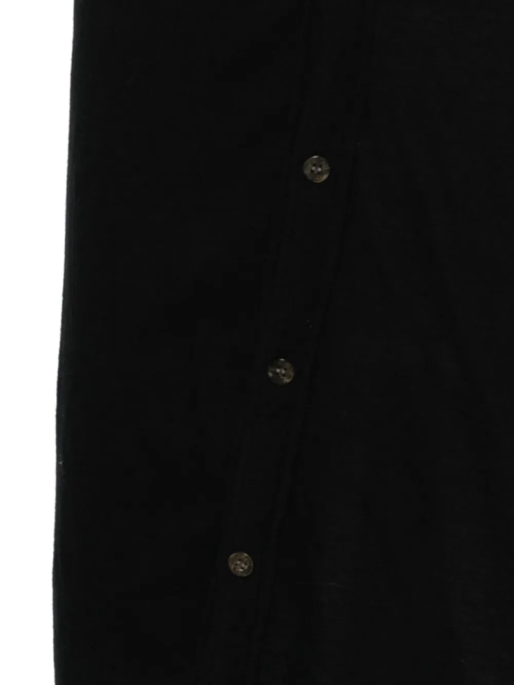 Y's T-shirt met V-hals en knopen Zwart