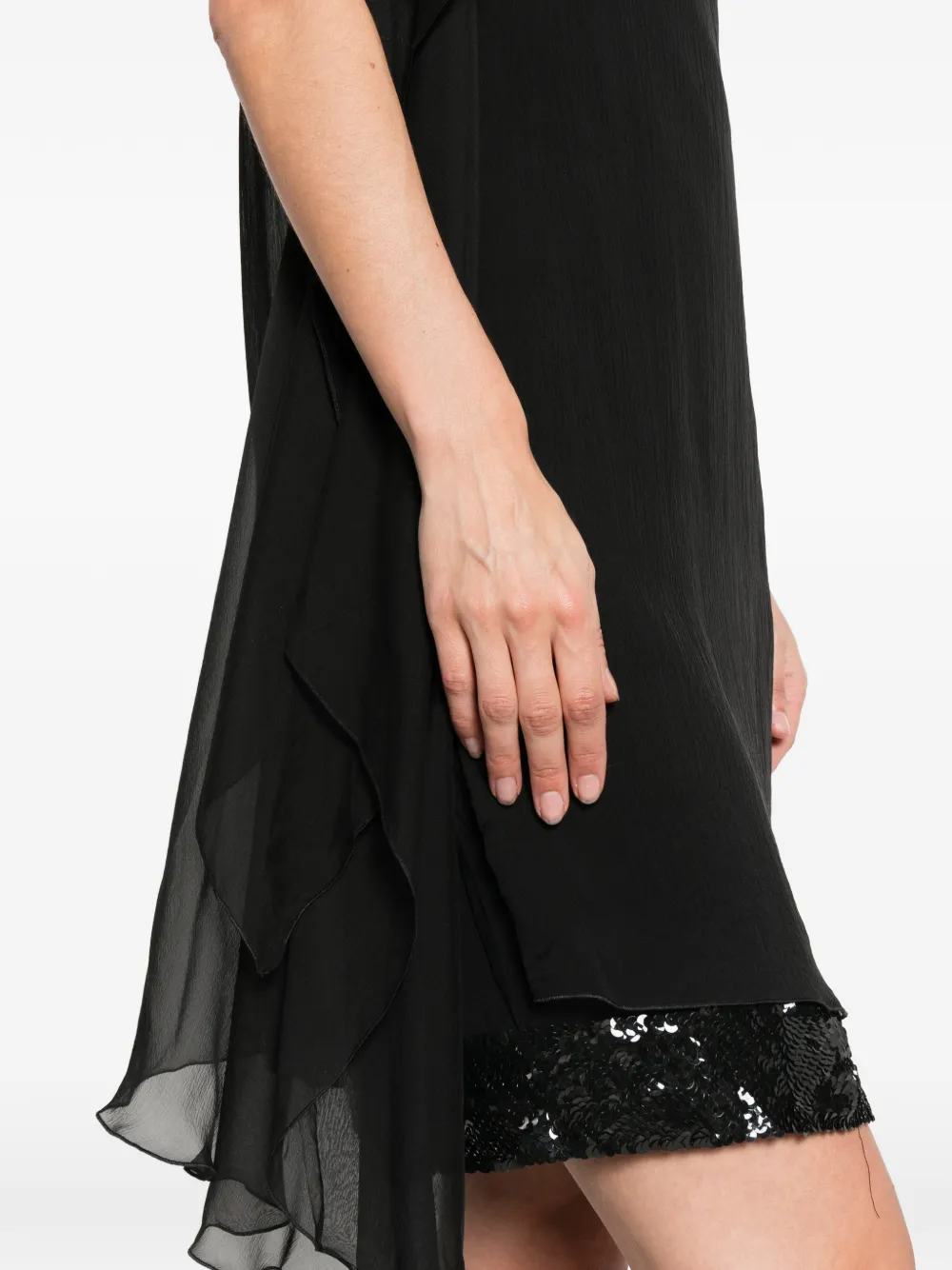 Alberta Ferretti Mini-jurk met pailletten Zwart