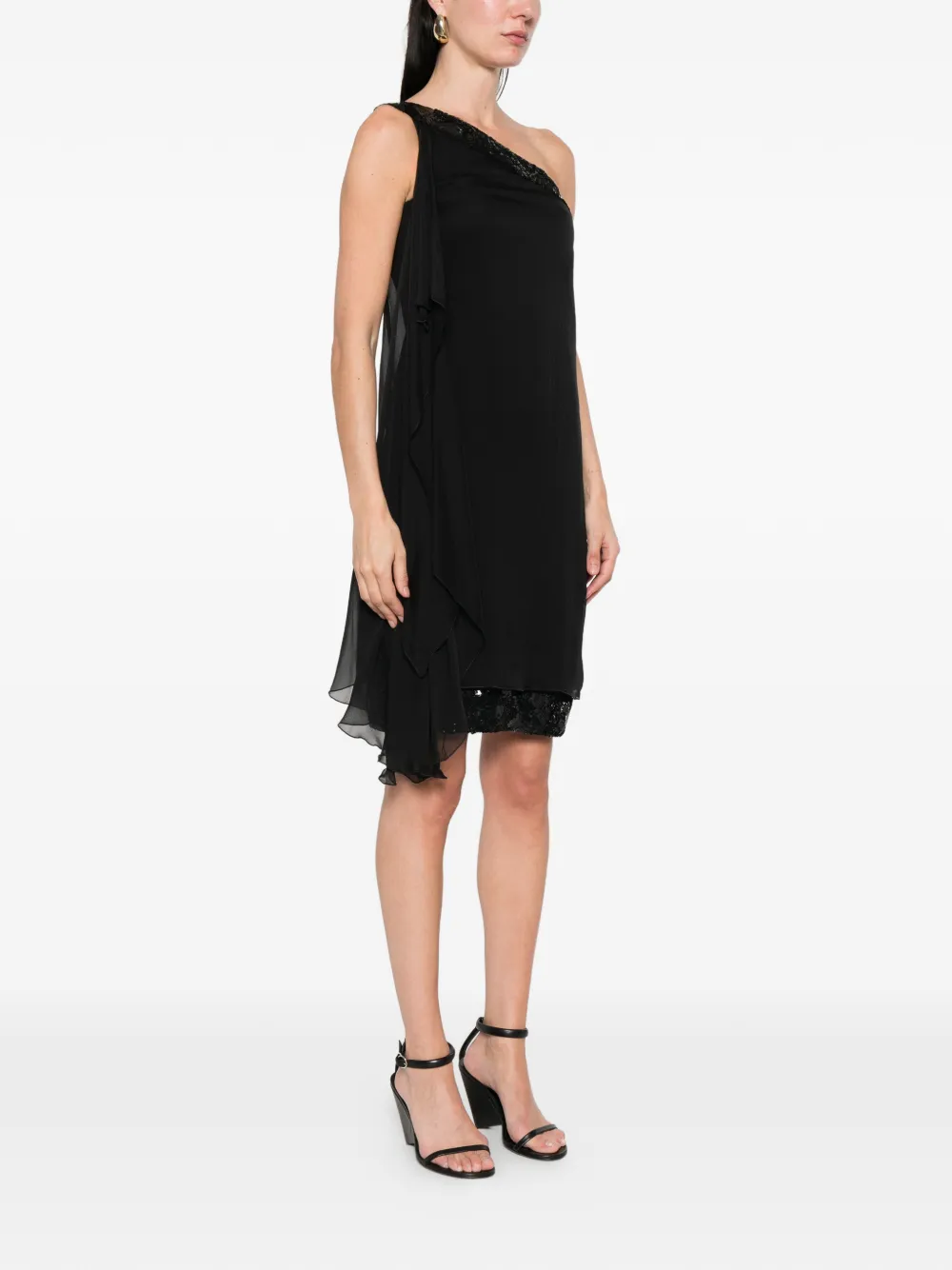 Alberta Ferretti Mini-jurk met pailletten Zwart
