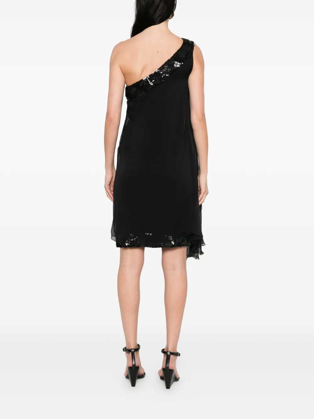 Alberta Ferretti Mini-jurk met pailletten Zwart