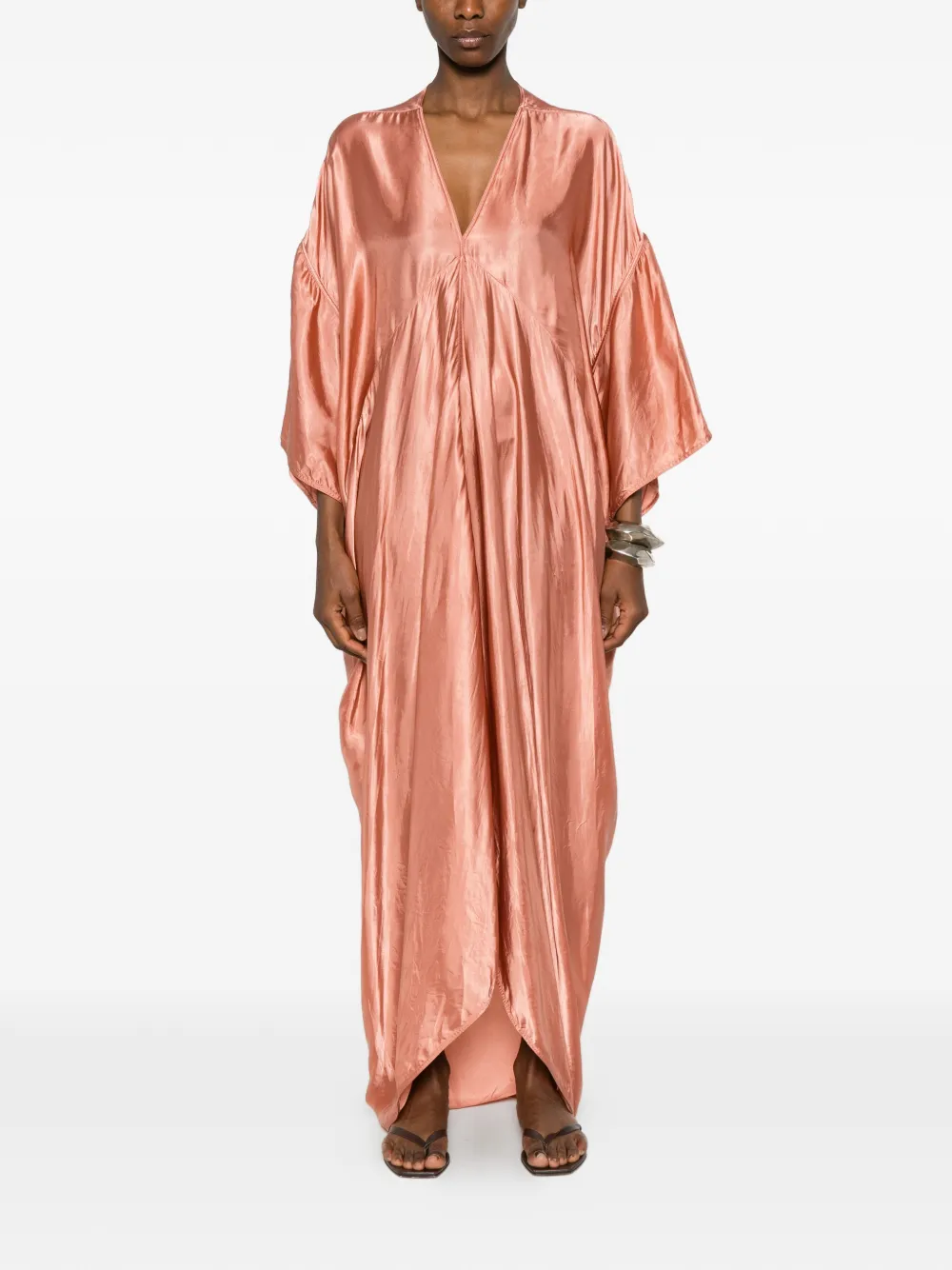 Rick Owens Tommykite maxi-jurk met V-hals Roze