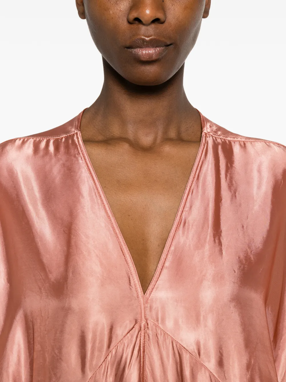 Rick Owens Tommykite maxi-jurk met V-hals Roze