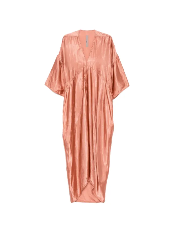 pink rick owen dress RICK Owens Crepe Wrap Maxi Dress