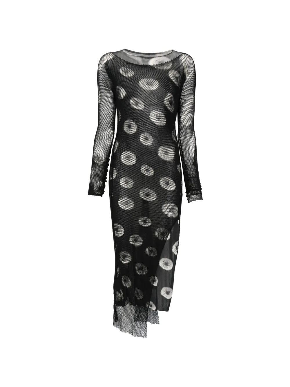 Yohji Yamamoto long-sleeve midi dress - Nero