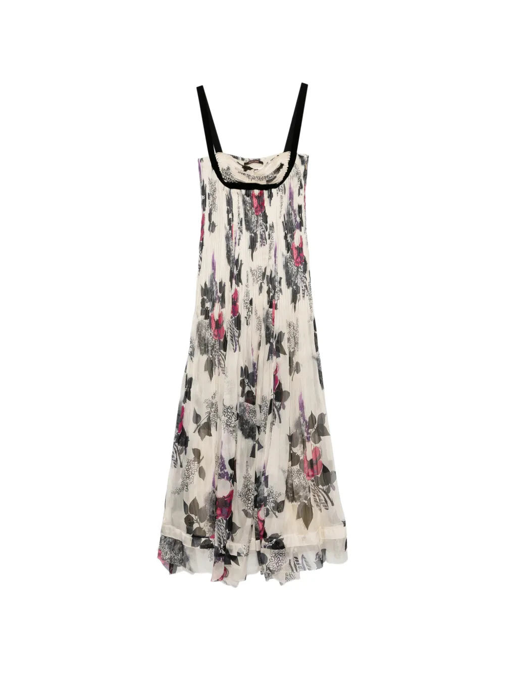 Roberto Cavalli floral-print bustier maxi dress - Nude
