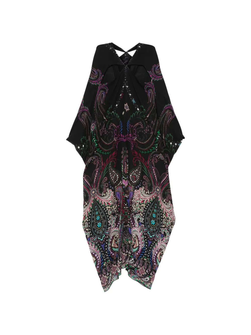 Roberto Cavalli Zijden tuniek met paisley-print Zwart