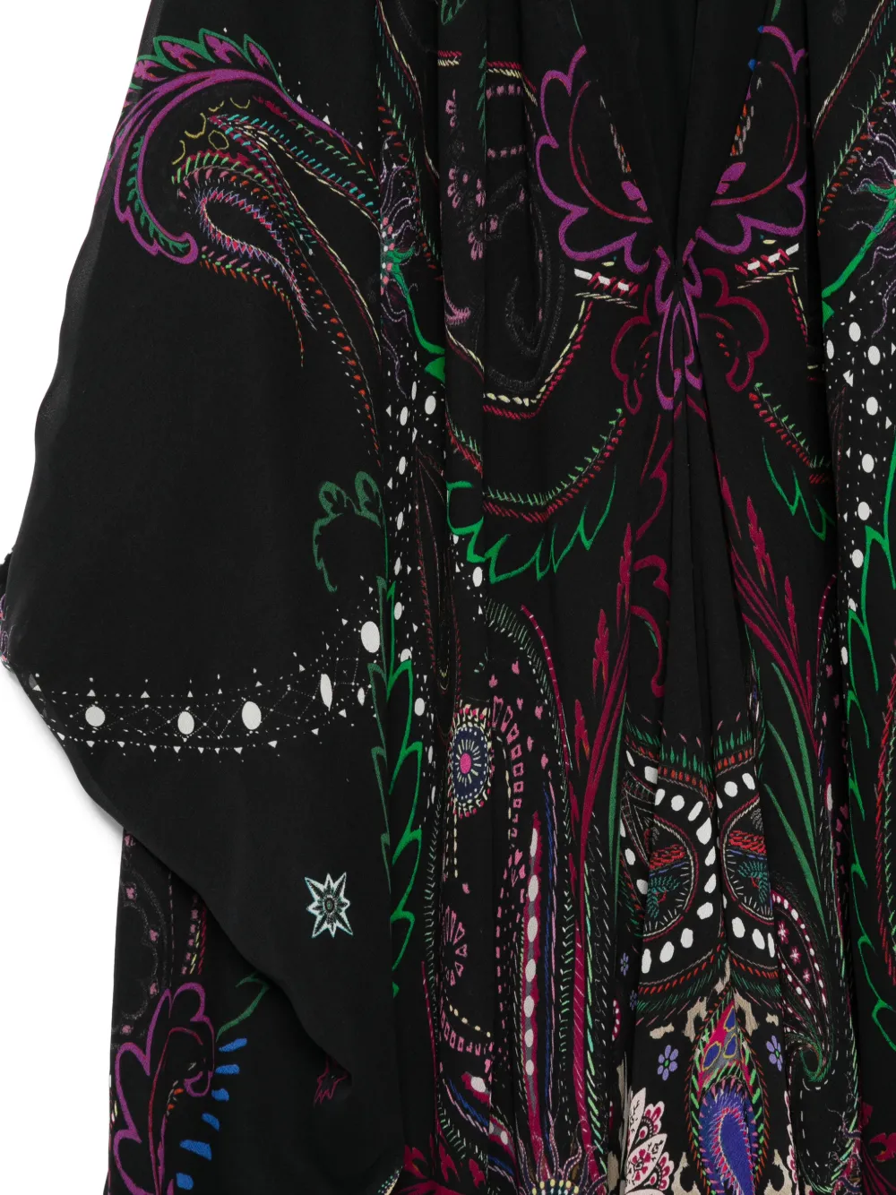 Roberto Cavalli Zijden tuniek met paisley-print Zwart