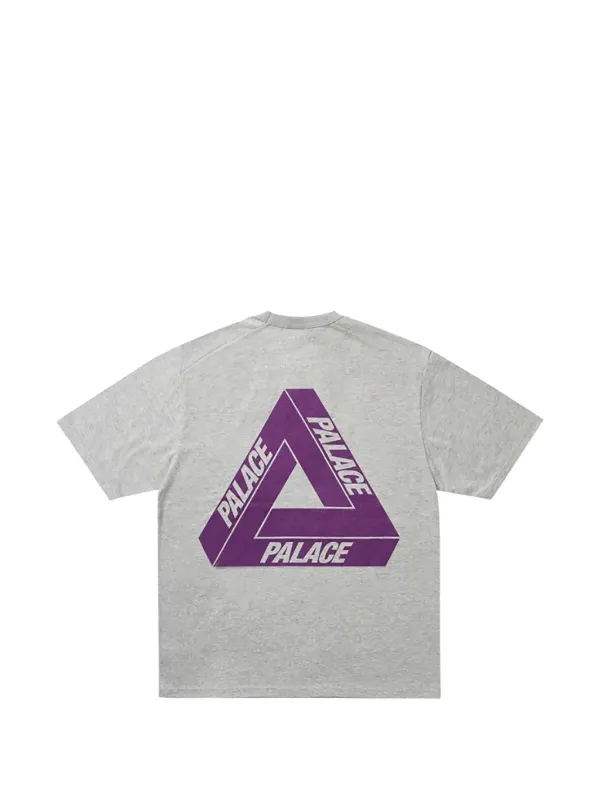 Palace Purple Label graphic-detail Cotton T-shirt | Grey | FARFETCH