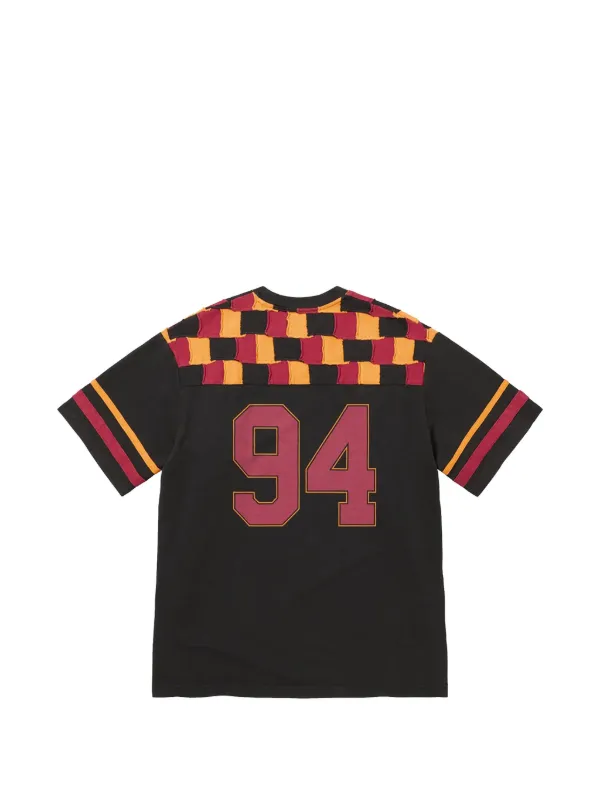 シャツ Supreme Patchwork YokeFootball Top Black Supreme Patchwork Yoke Football T-shirt | Black | FARFETCH