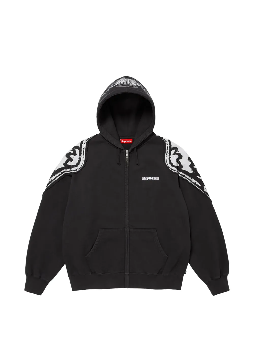 Supreme Wings zip-up hoodie - Schwarz