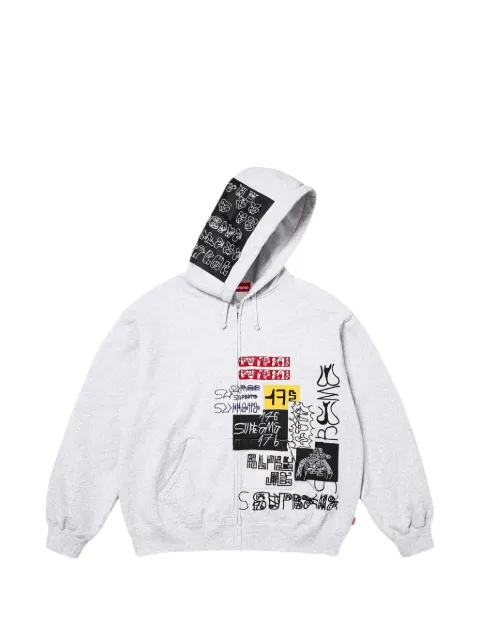 Supreme 176 hoodie med dragkedja