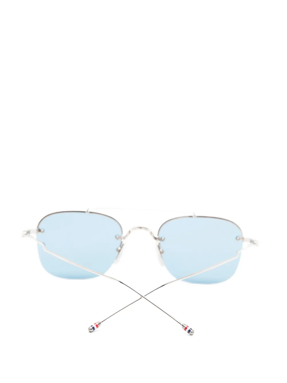 Thom Browne Eyewear Browline zonnebril Zilver