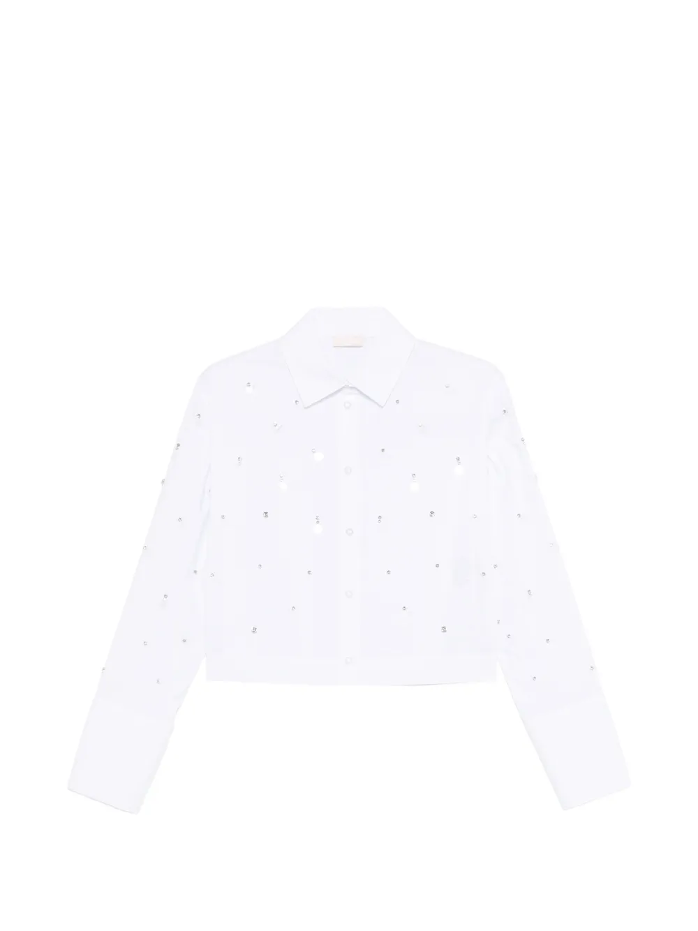 LIU JO logo detail embellished shirt - Bianco