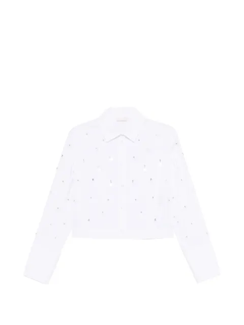 LIU JO logo detail embellished shirt