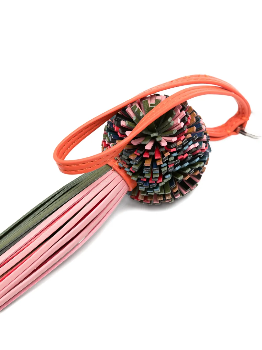  Karl Lagerfeld K/signature Pompom Keychain - Orange 
