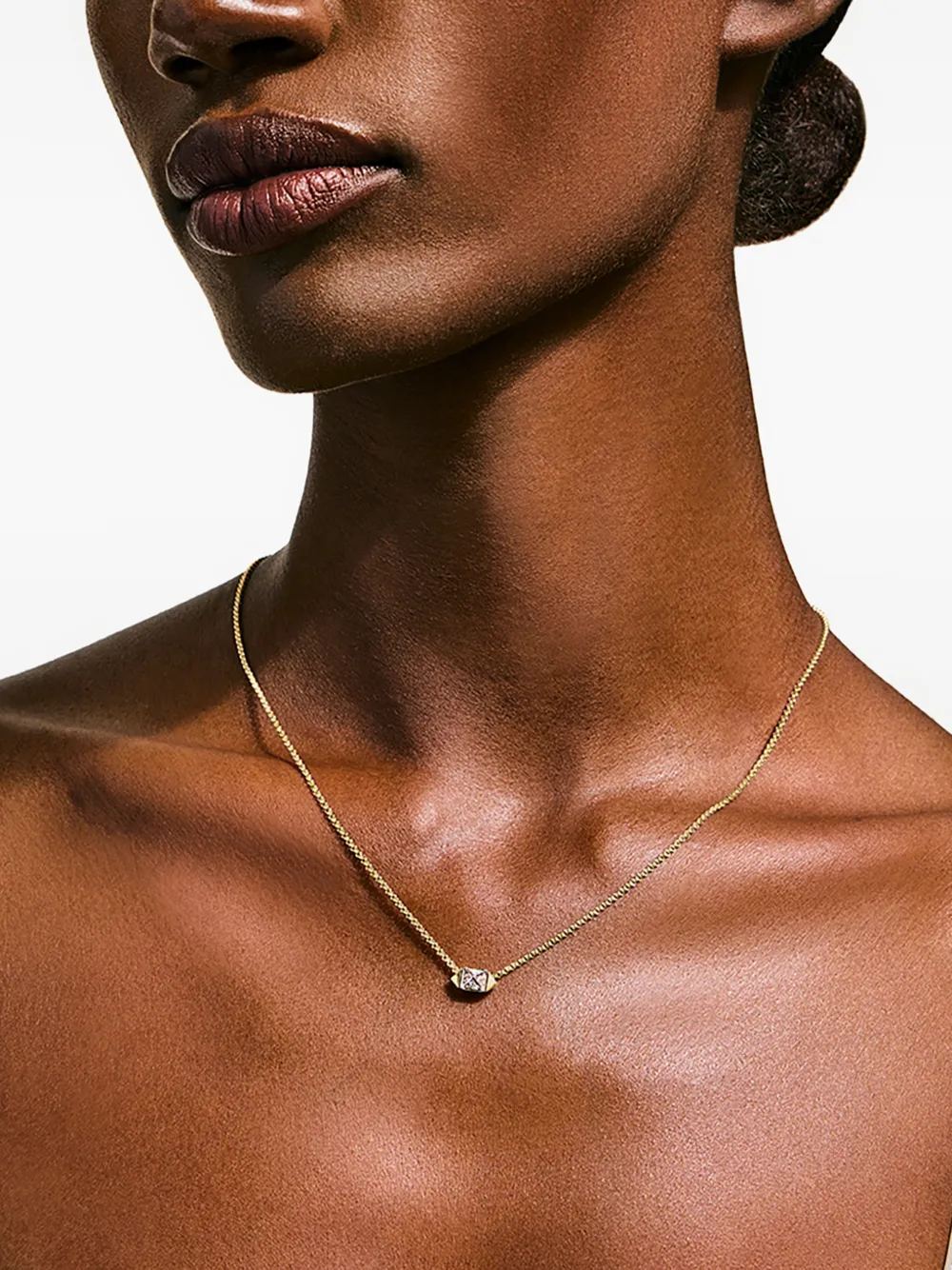  John Hardy Icon Stud Diamond Necklace - Gold 