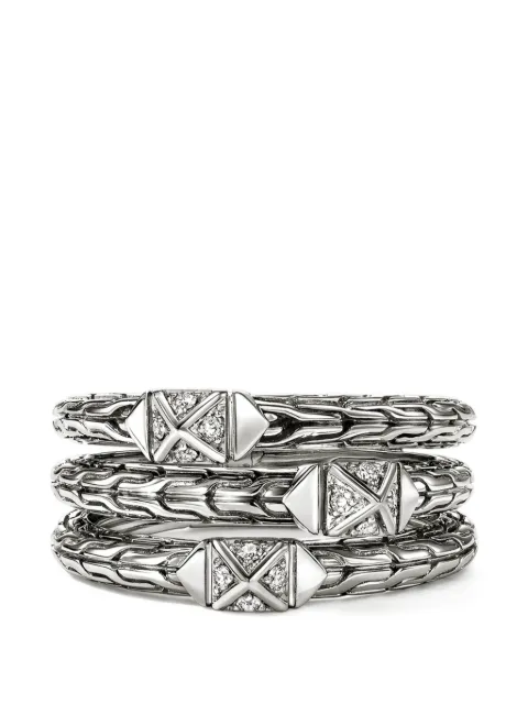 John Hardy anillo en plata de ley con diamante