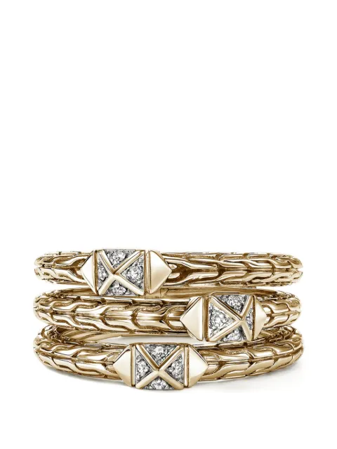 John Hardy diamond triple row Ring