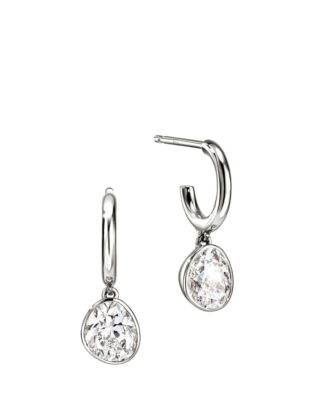 John Hardy Lovestruck™ diamond hoop earrings - Argento