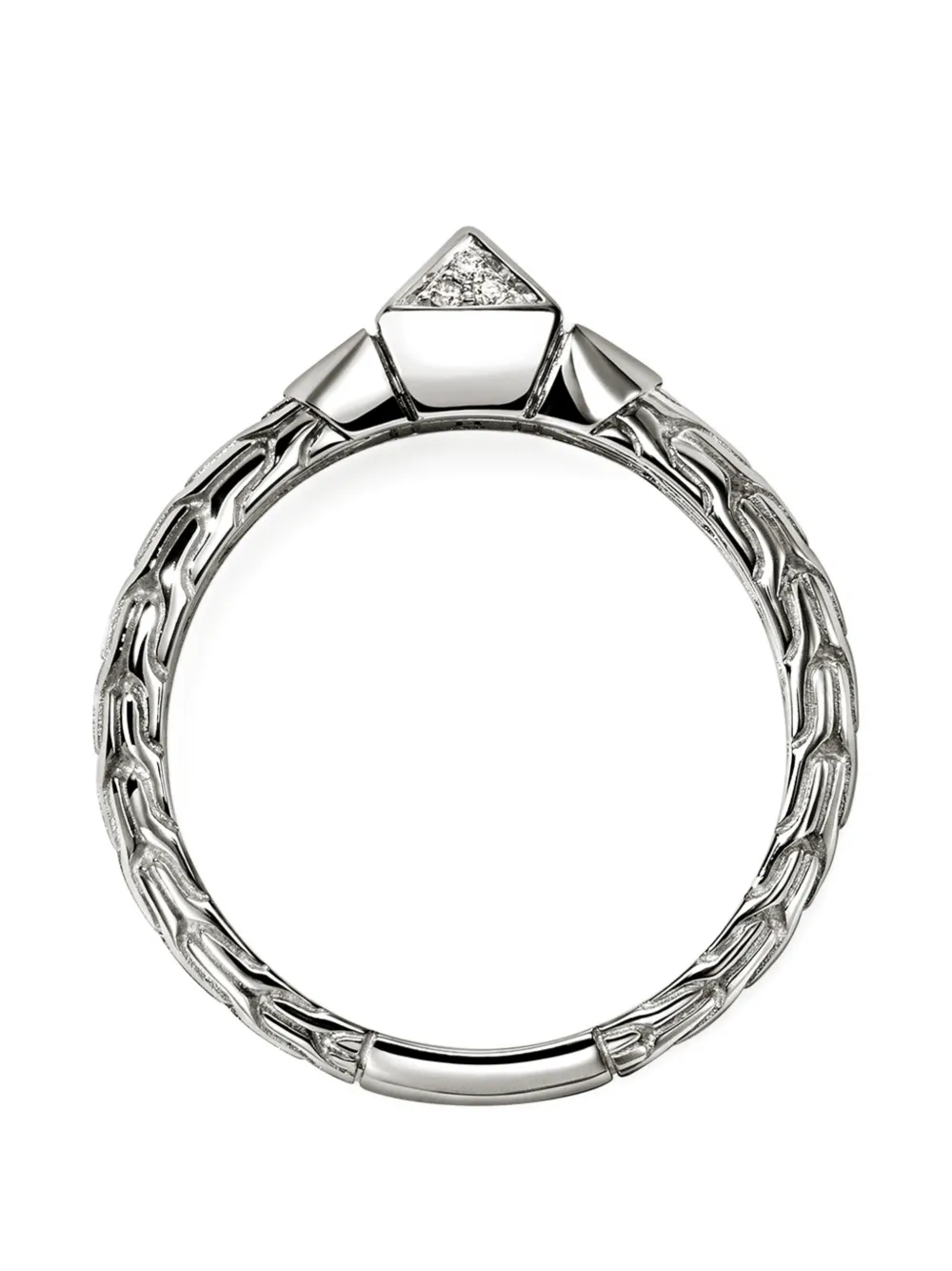  John Hardy Icon Stud Diamond Ring - Silver 