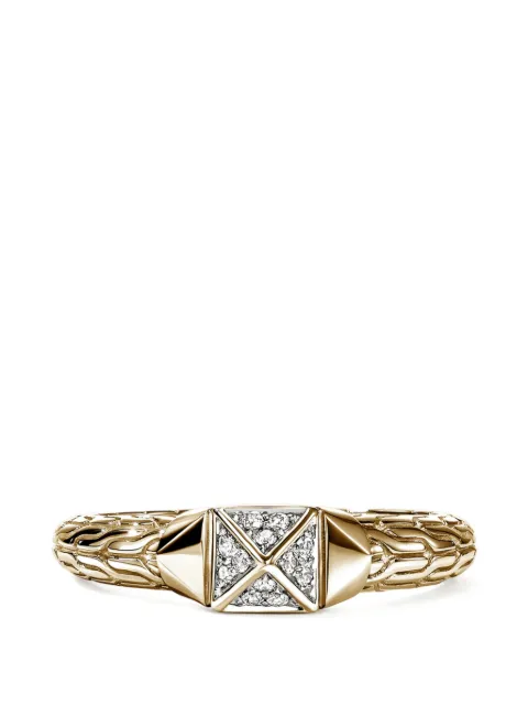 John Hardy gold diamond stud ring