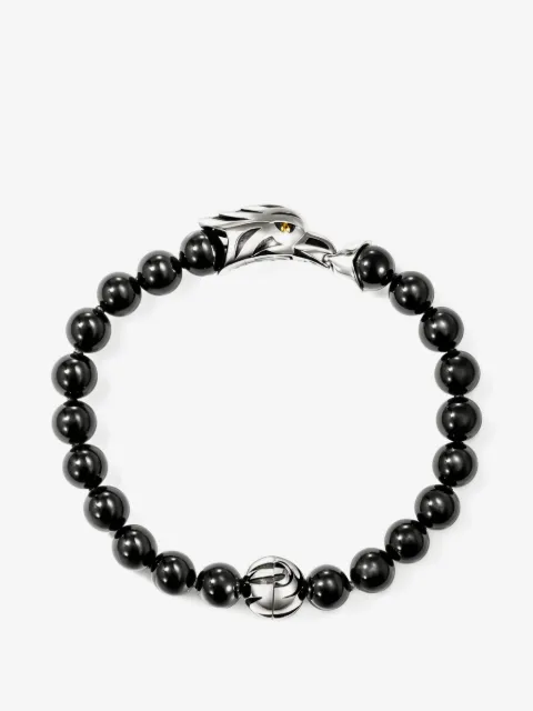 John Hardy pulsera en plata de ley con ónix