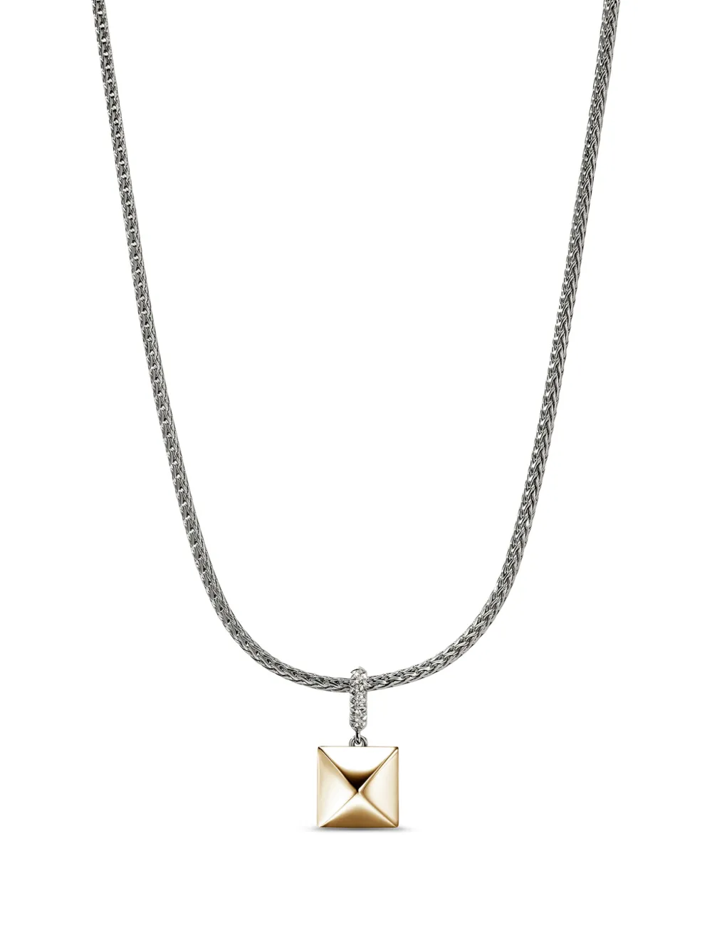 John Hardy Icon stud diamond necklace - Argento