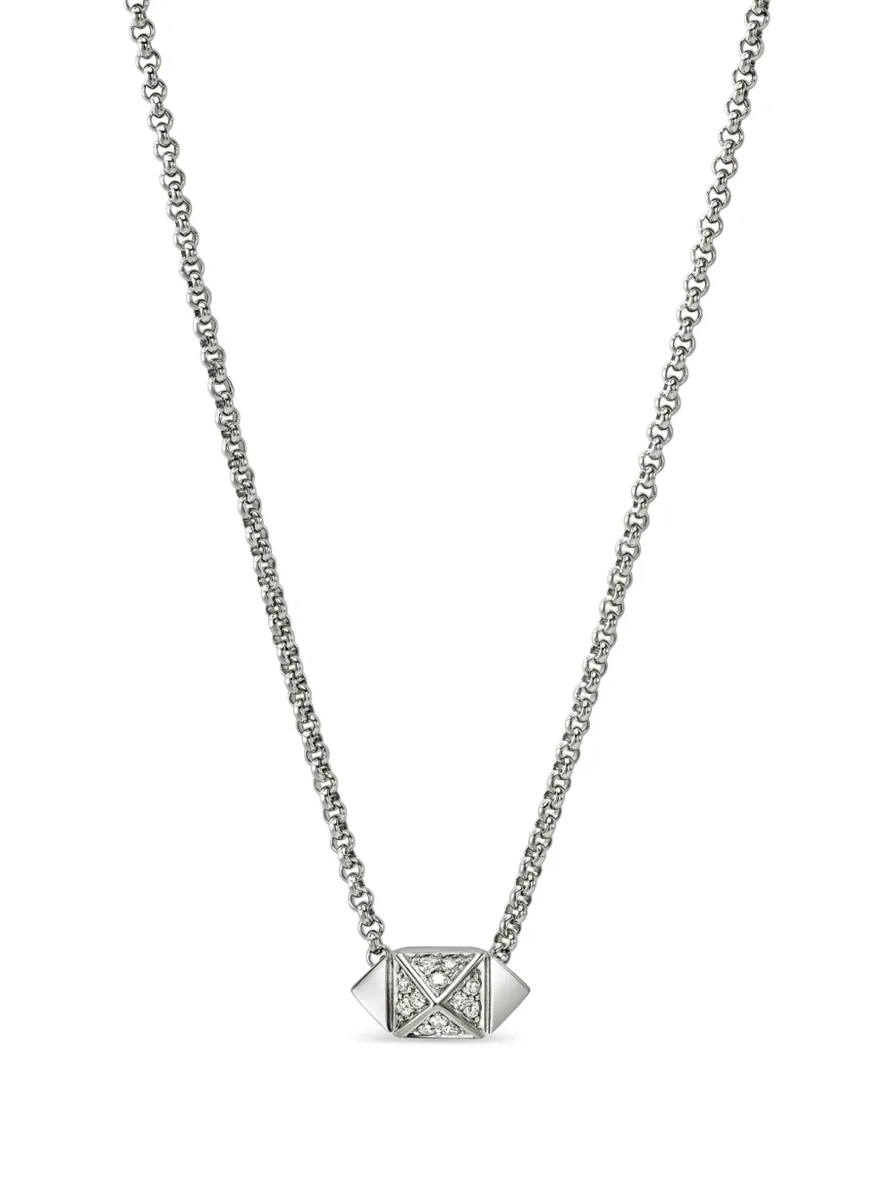 John Hardy Icon stud diamond necklace - Argento