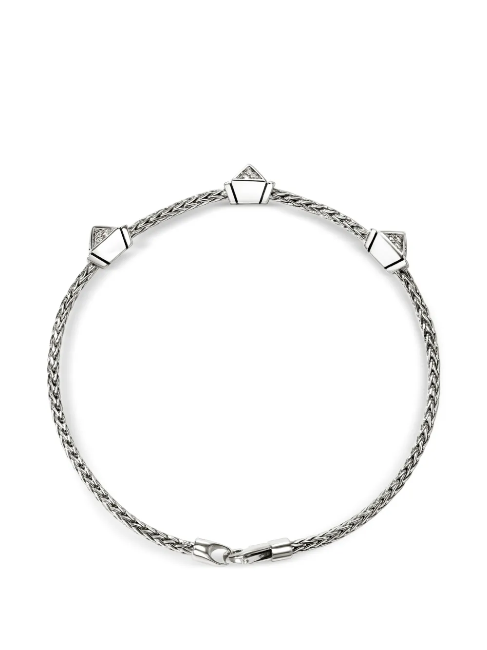  John Hardy Icon Stud Diamond Bracelet - Silver 