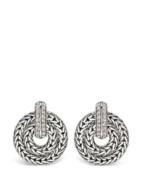 John Hardy Icon link diamond earrings