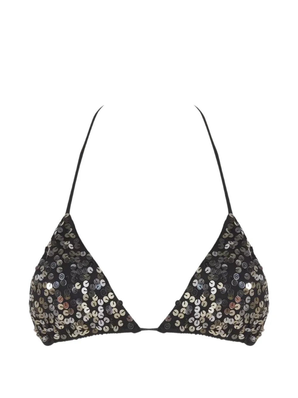 Leslie Amon sequin-embellished Scorpio bikini top - Nero