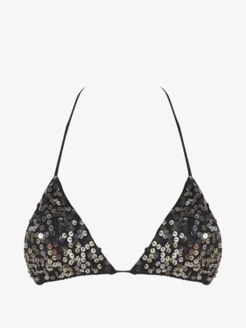 Leslie Amon sequin-embellished Scorpio bikini top