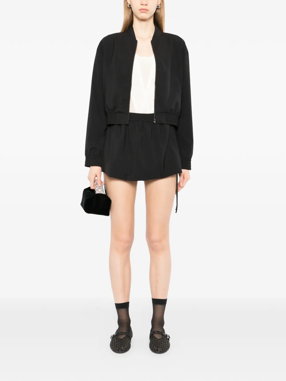  Kiki De Montparnasse Zip-up Bomber Jacket - Black 